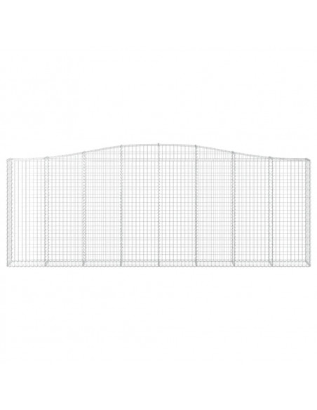 Cesti Gabbioni ad Arco 15 pz 400x30x140/160 cm Ferro Zincato
