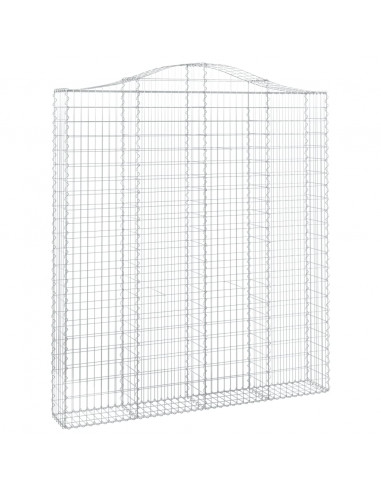 Cesti Gabbioni ad Arco 3 pz 200x30x220/240 cm Ferro Zincato