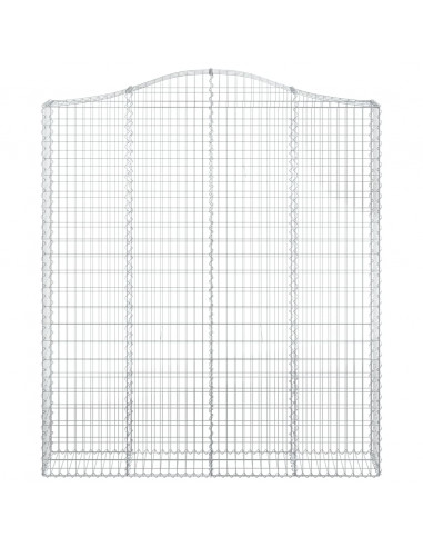 Cesti Gabbioni ad Arco 3 pz 200x30x220/240 cm Ferro Zincato