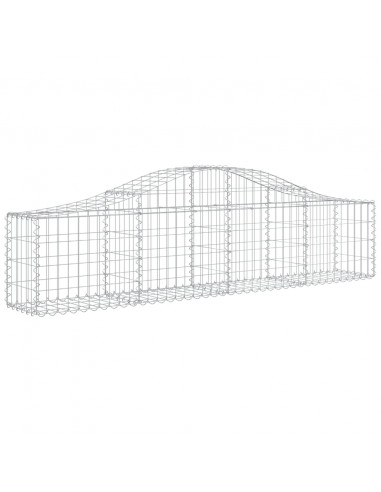 Cesti Gabbioni ad Arco 12 pz 200x30x40/60 cm Ferro Zincato