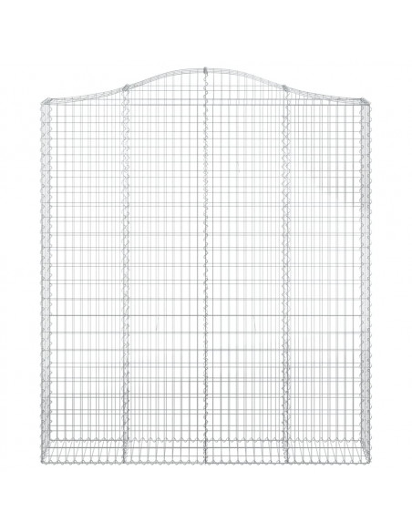 Cesti Gabbioni ad Arco 5 pz 200x30x220/240 cm Ferro Zincato