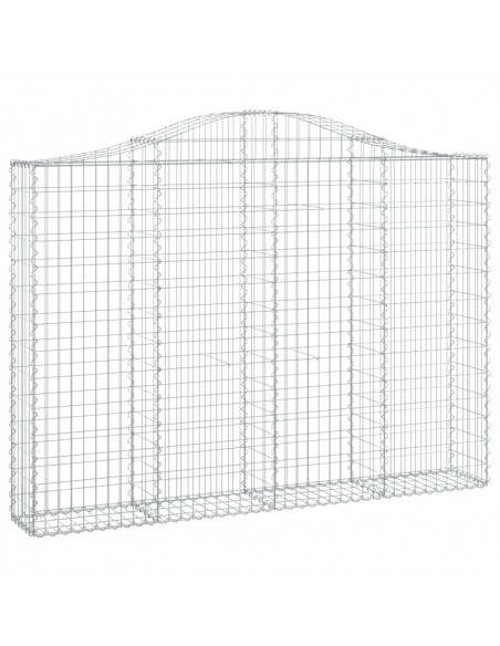 Cesti Gabbioni ad Arco 12 pz 200x30x140/160 cm Ferro Zincato