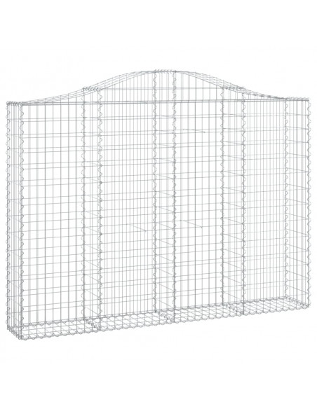 Cesti Gabbioni ad Arco 10 pz 200x30x140/160 cm Ferro Zincato