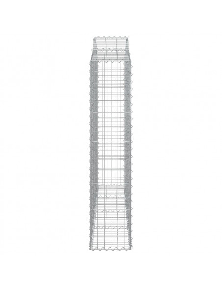 Cesti Gabbioni ad Arco 10 pz 200x30x140/160 cm Ferro Zincato