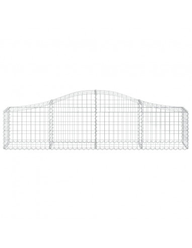 Cesti Gabbioni ad Arco 5 pz 200x30x40/60 cm Ferro Zincato