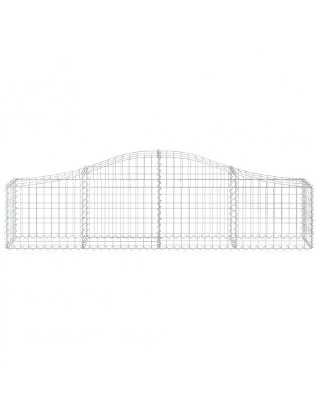 Cesti Gabbioni ad Arco 5 pz 200x30x40/60 cm Ferro Zincato