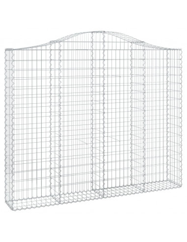 Cesti Gabbioni ad Arco 2 pz 200x30x160/180 cm Ferro Zincato