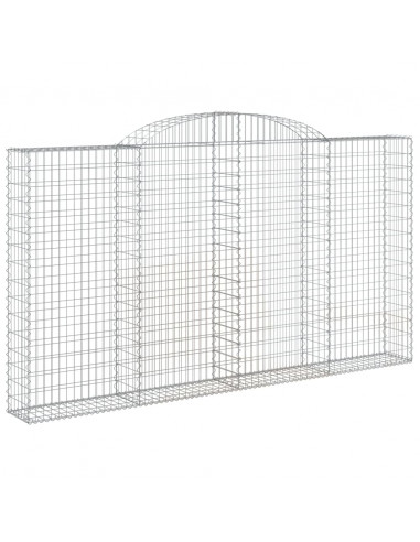 Cesti Gabbioni ad Arco 2 pz 300x30x160/180 cm Ferro Zincato