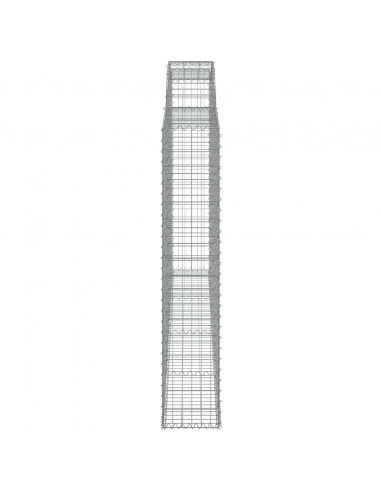 Cesti Gabbioni ad Arco 2 pz 300x30x160/180 cm Ferro Zincato