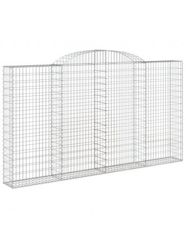 Cesti Gabbioni ad Arco 5 pz 300x30x160/180 cm Ferro Zincato