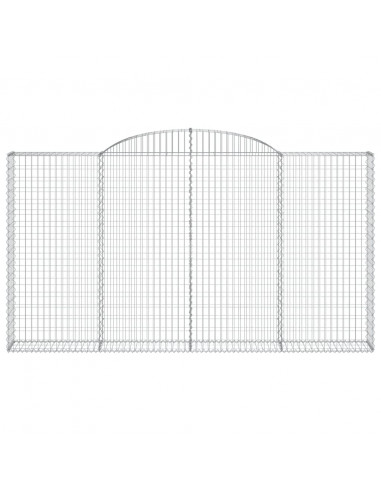 Cesti Gabbioni ad Arco 5 pz 300x30x160/180 cm Ferro Zincato