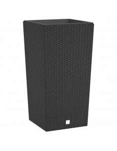 Fioriera con Interno Rimovibile Antracite 21 / 49 L PP Rattan 2