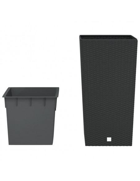 Fioriera con Interno Rimovibile Antracite 21 / 49 L PP Rattan
