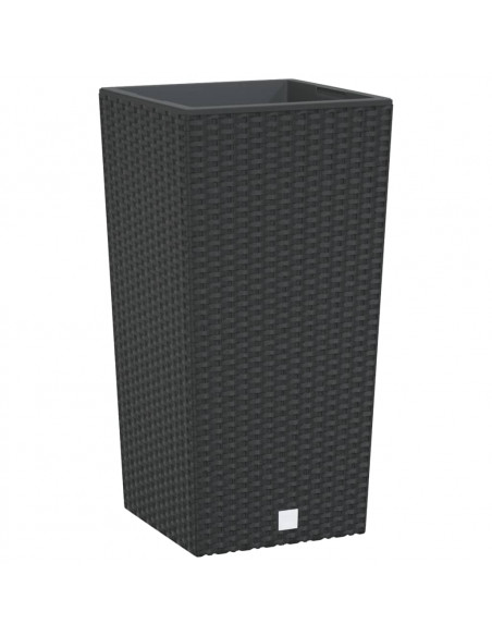 Fioriera con Interno Rimovibile Antracite 11 / 26,5 L PP Rattan