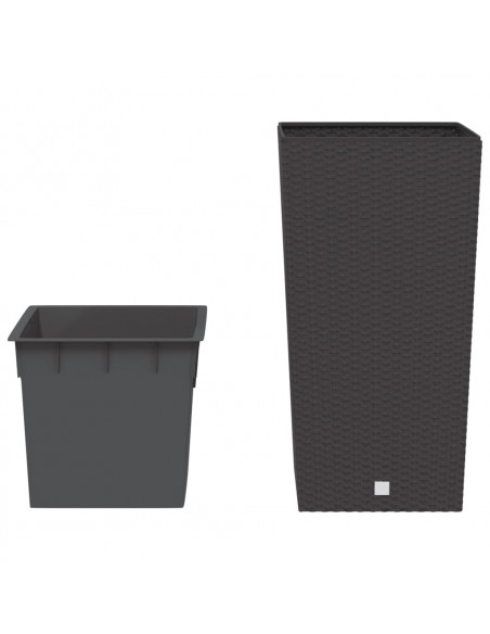 Fioriera con Interno Rimovibile Marrone 21 / 49 L PP Rattan