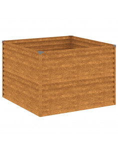 Fioriera Rialzata da Giardino 100x100x69 cm in Acciaio Corten