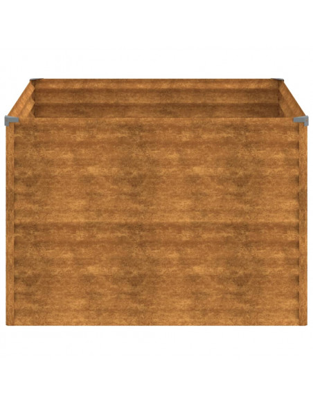 Fioriera Rialzata da Giardino 100x100x69 cm in Acciaio Corten
