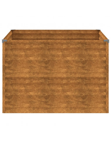 Fioriera Rialzata da Giardino 100x100x69 cm in Acciaio Corten