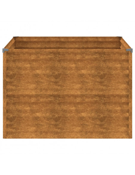 Fioriera Rialzata da Giardino 100x100x69 cm in Acciaio Corten