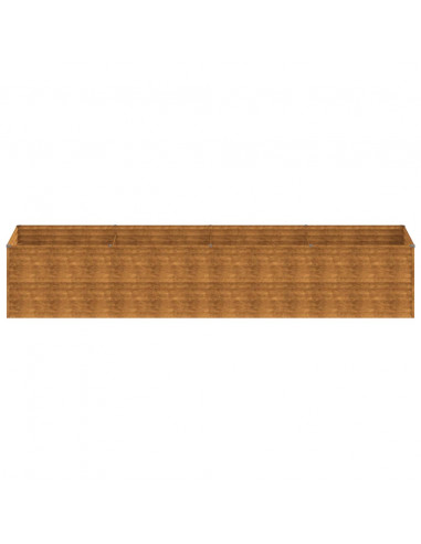 Fioriera Rialzata da Giardino 386x100x69 cm in Acciaio Corten