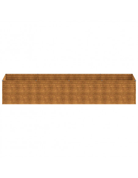Fioriera Rialzata da Giardino 386x100x69 cm in Acciaio Corten