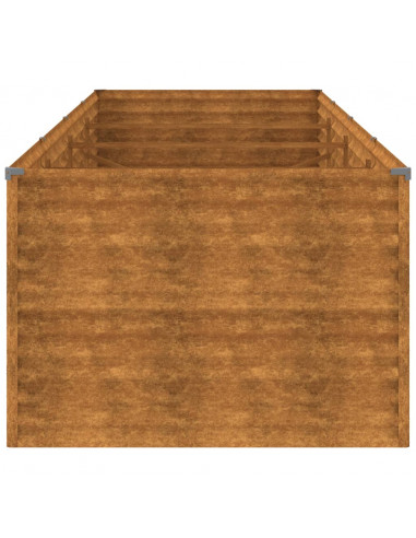 Fioriera Rialzata da Giardino 386x100x69 cm in Acciaio Corten