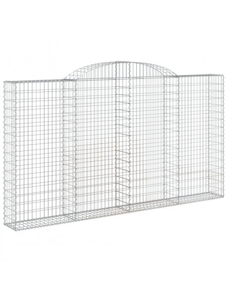 Cesti Gabbioni ad Arco 8 pz 300x30x160/180 cm Ferro Zincato