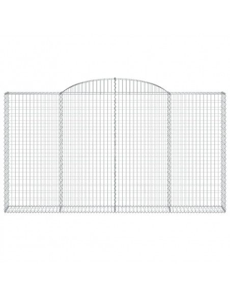 Cesti Gabbioni ad Arco 8 pz 300x30x160/180 cm Ferro Zincato