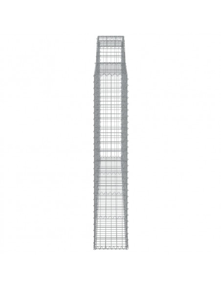 Cesti Gabbioni ad Arco 8 pz 300x30x160/180 cm Ferro Zincato
