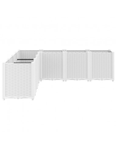 Fioriera da Giardino Bianca 160x160x53 cm in PP