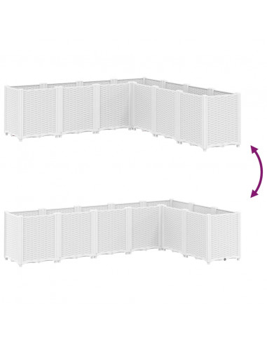 Fioriera da Giardino Bianca 160x160x53 cm in PP