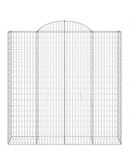 Cesti Gabbioni ad Arco 15 pz 200x50x200/220 cm Ferro Zincato
