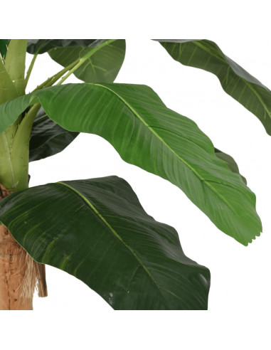 Albero di Banano Artificiale 22 Foglie 200 cm Verde