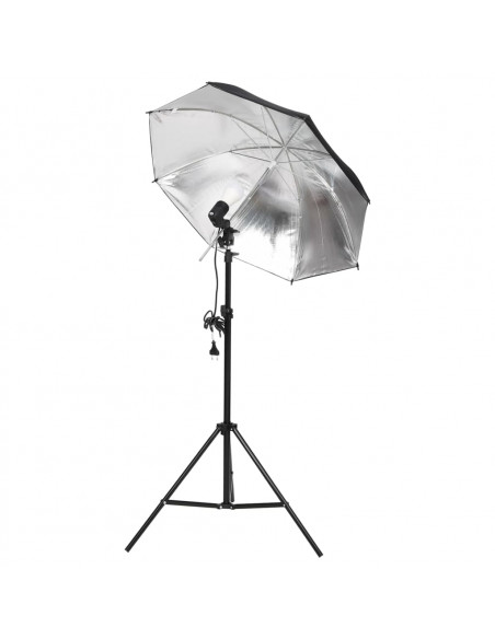 Kit per Studio Fotografico con Set di Luci e Fondale
