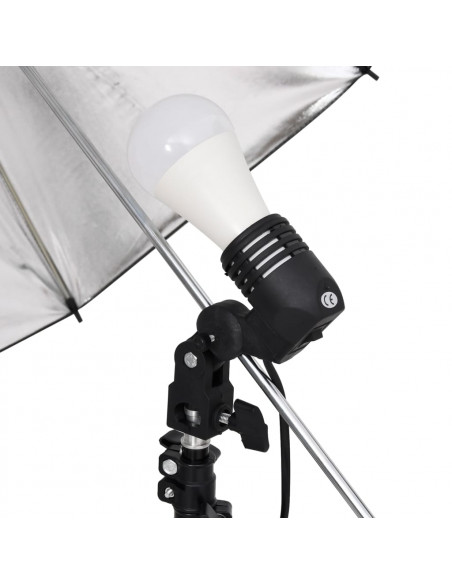Kit per Studio Fotografico con Set di Luci e Fondale
