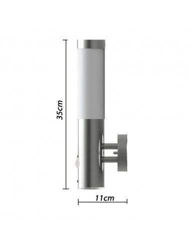 Applique da Esterno con Rilevatore di Movimento in Acciaio Inox