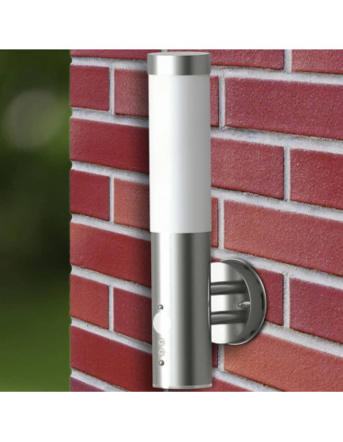 Applique da Esterno con Rilevatore di Movimento in Acciaio Inox