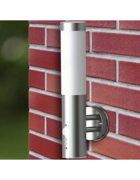 Applique da Esterno con Rilevatore di Movimento in Acciaio Inox
