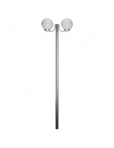 Lampione da Giardino con 2 Lampade 220 cm