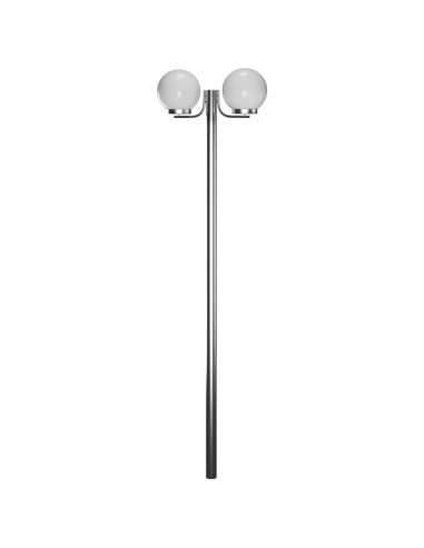 Lampione da Giardino con 2 Lampade 220 cm