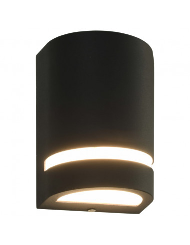 Lampade da Parete da Esterno 2 pz 35 W Nere Semicircolari