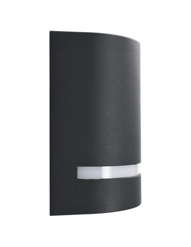 Lampade da Parete da Esterno 2 pz 35 W Nere Semicircolari