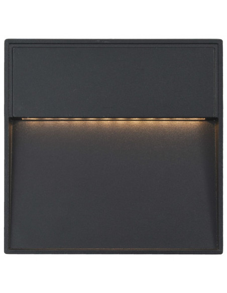 Lampade da Parete da Esterno a LED 2 pz 3 W Nere Quadrate