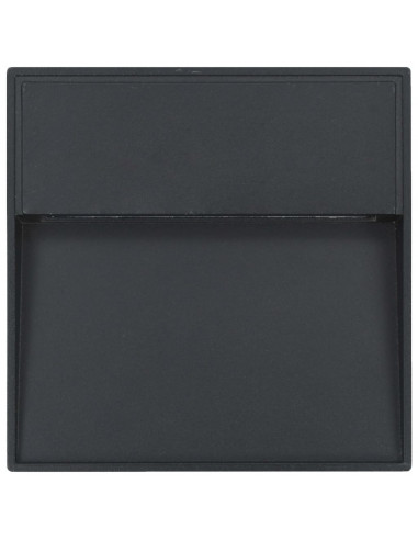 Lampade da Parete da Esterno a LED 2 pz 3 W Nere Quadrate