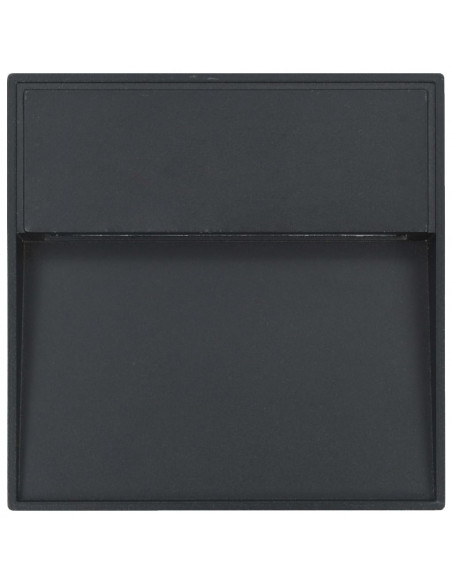 Lampade da Parete da Esterno a LED 2 pz 3 W Nere Quadrate