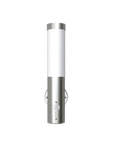 Lampioncini in acciaio inox, sensore di movimento,2 x 60w