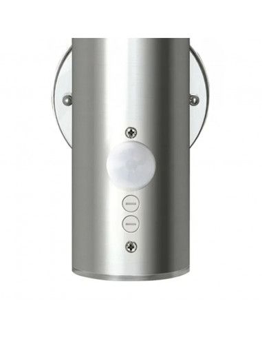 Lampioncini in acciaio inox, sensore di movimento,2 x 60w