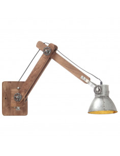 Lampada da Parete Stile Industriale Argento Rotonda E27