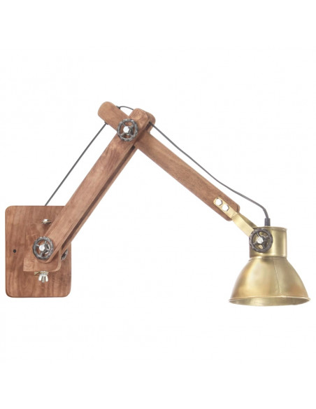 Lampada da Parete Stile Industriale Ottone Rotonda E27