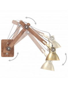 Lampada da Parete Stile Industriale Ottone Rotonda E27 2